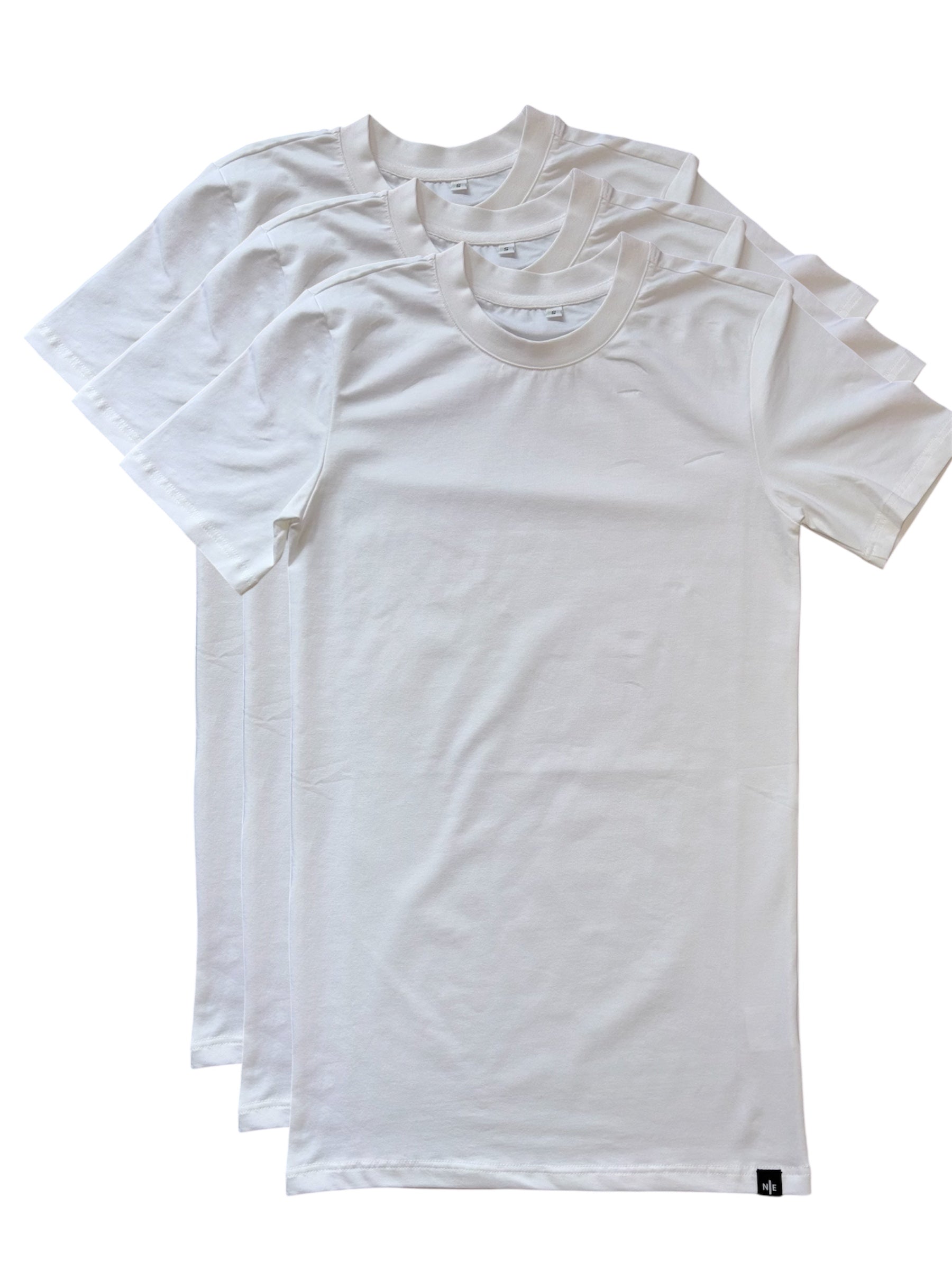 WHITE 3 PACK SLIM FIT T-SHIRT